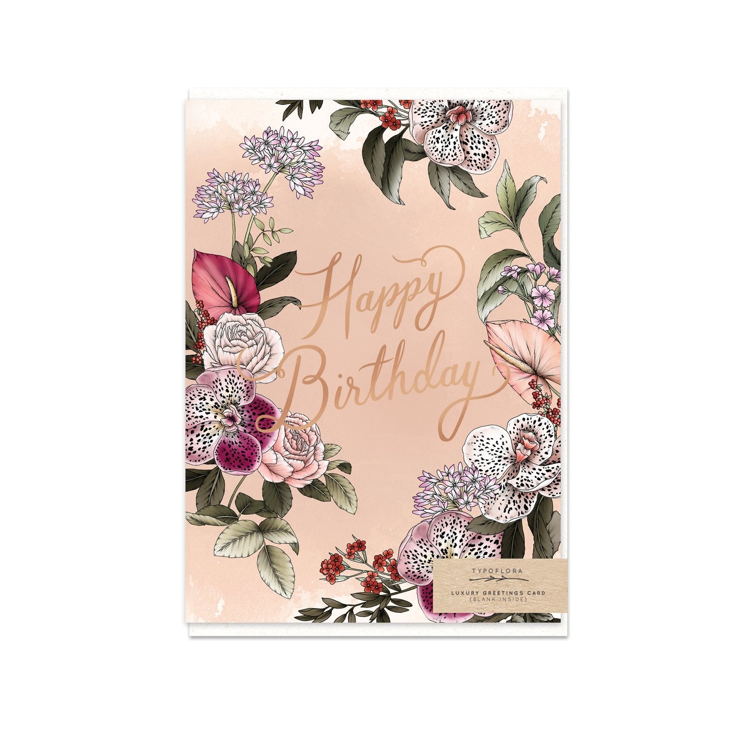 Orchid Birthday - Greeting Card