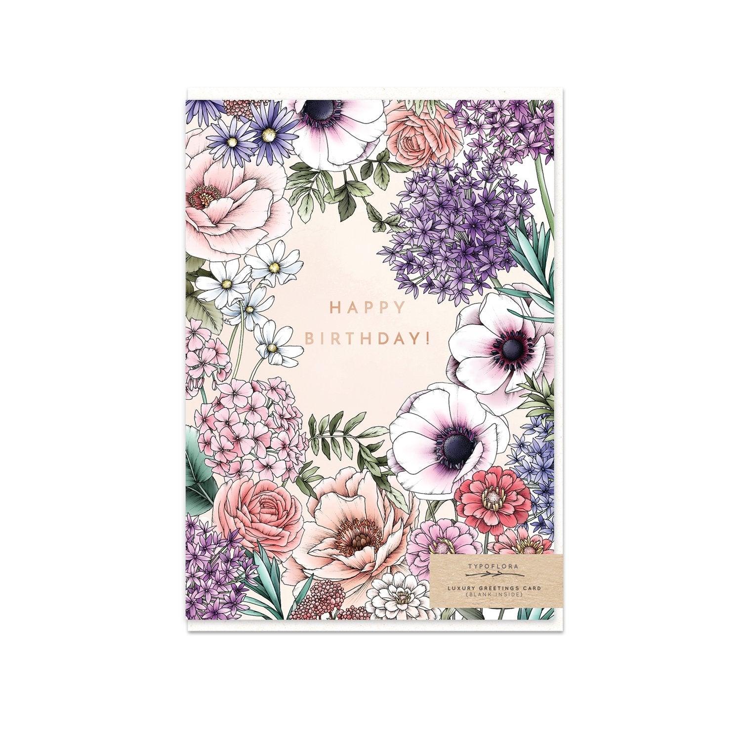 Blooming Birthday Greeting Card By Typoflora